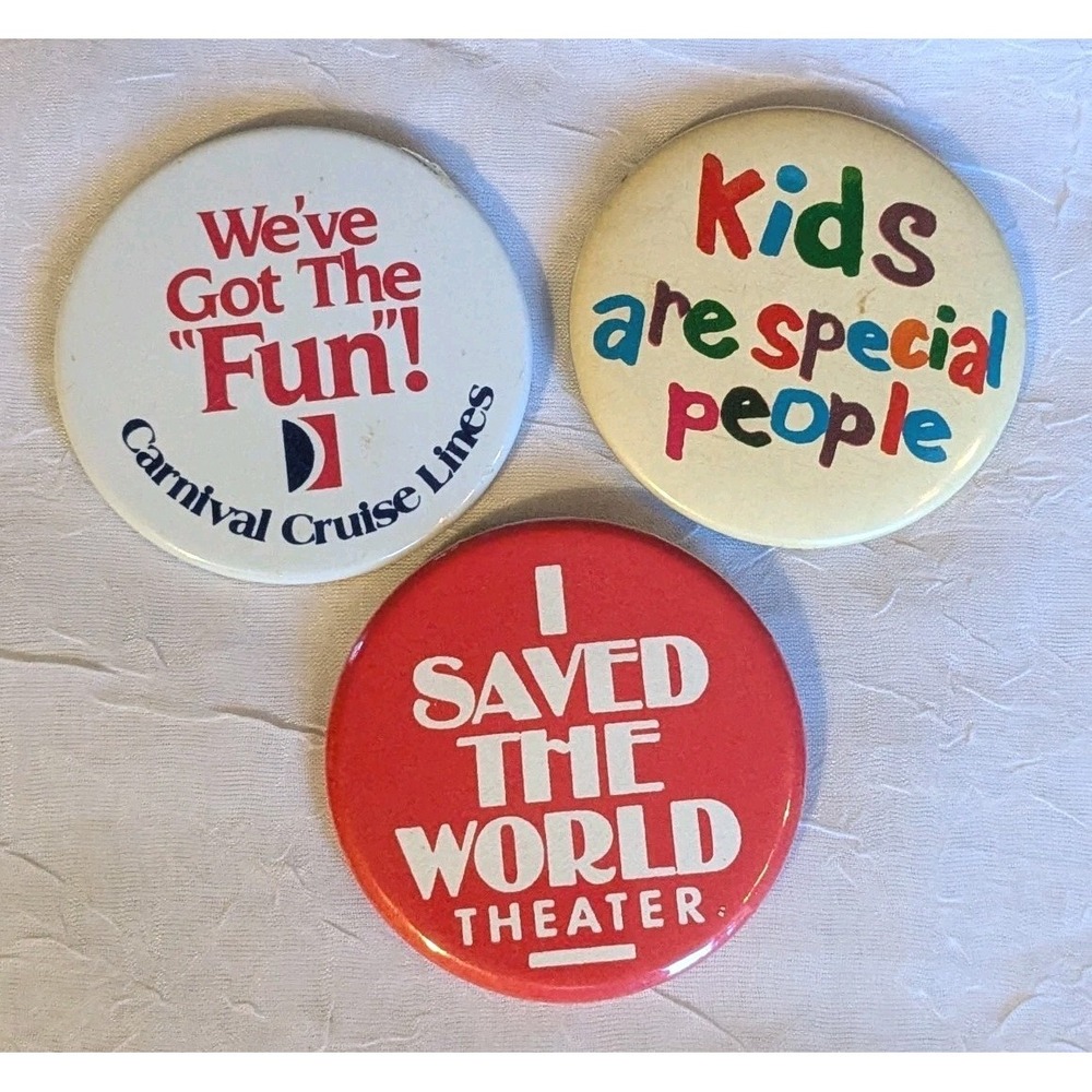 21 Pinbacks Novelty Disney World 1st Visit Veteran For McCain Buttons Badges Vtg - Picture 5 of 11